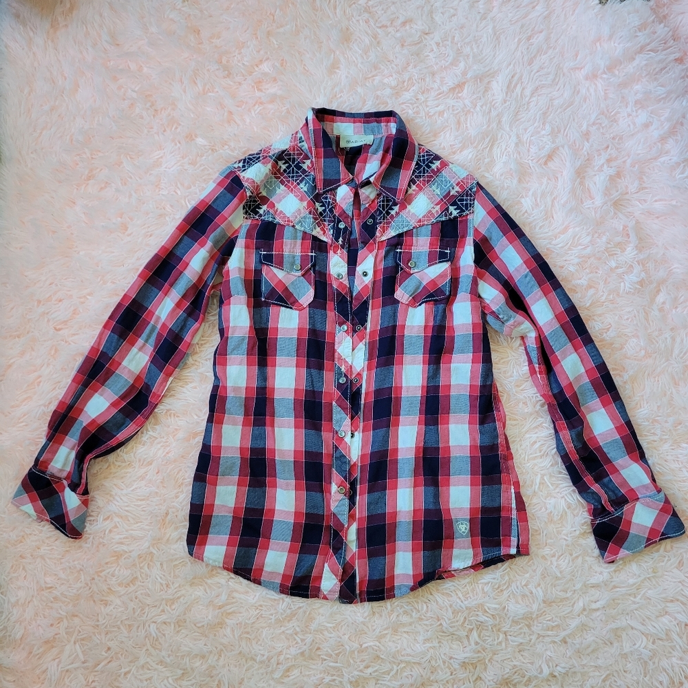 Ariat plaid long sleeve women's button up
